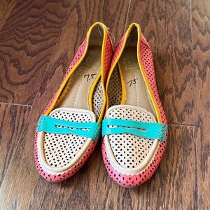 Colorful Perforated Loafers